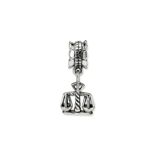Bead Charm White Sterling Silver Themed 20.91 mm 10.00 Reflections Justice Dangle Bead Charm White Sterling Silver Themed 20.91 mm 10.00 Reflections Justice Dangle